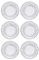 AC - Pack de 6 Platos Llanos - Modelo París - Ø 26 cm - Vidrio - Apto para lavavajillas y microondas - Ideal para el hogar, Cocina y hostelería