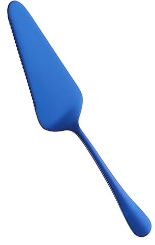 NOLITOY Espátula De Acero Inoxidable Mango Ergonómico para Cortar Pasteles y Pizza Herramienta De Repostería Color Azul para Servir Tartas y Queso