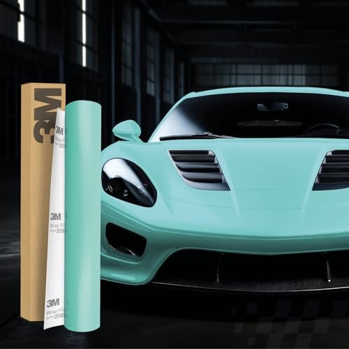 3M 2080 Film d'habillage automobile auto-adhésif - 30 x 152 cm - Pour voiture, moto, bateau - Film de protection de peinture avec canaux d'air pour le film (S57 Satin Key West)