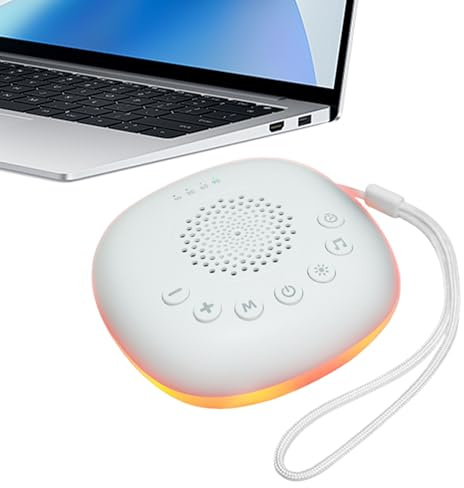 Vit ljudmaskin - bärbara sömnlugna tillbehör | Vit ljudmaskin | uppladdningsbar USB-uppladdningsbar USB-avslappnande sömnhjälp med naturljud för