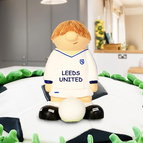 Leeds FC United Fan Cake Topper - Personalised Birthday Cake Football Decoration Keepsake Set. Custom Leeds Fan Birthday Anniversary Celebration Kids Cake Decor Unique
