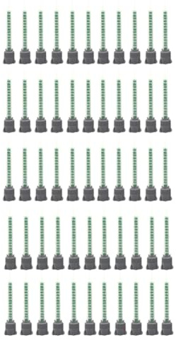 Jrudjsnhhty Boquilla Mezcladora de Adhesivo Epoxi de 50 Piezas, Boquilla Mezcladora Estática MB5-16, Tubo Mezclador (Relación 1:1) para Mezclador de Pegamento AB