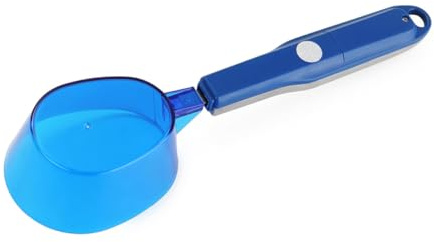 BIUDECO Báscula Digital Cuchara de Inoxidable Precisión para Cocina y Repostería Portátil Azul con Diseño Espejo y Fácil Manejo