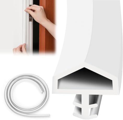 Junta para puerta de TPE, perfil de estanqueidad para marcos de puertas, 12 mm, color blanco, 5 m/10 m/15 m/20 m/30 m disponible (10 m)