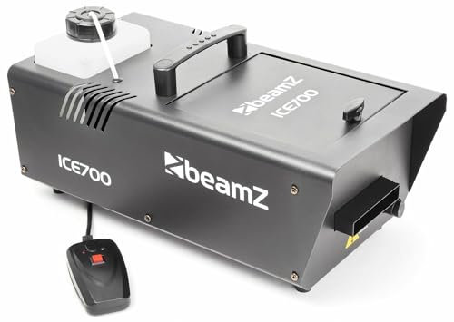 BeamZ ICE700 Máquina de humo de suelo, Máquina de humo bajo, Máquina de niebla de suelo de 700 W, ideal para bodas, pequeños conciertos, eventos, celebraciones, eventos o fiestas de halloween