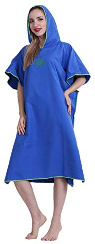 X-Labor unisex badponcho strandhandduk mikrofiber snabbtorkande badrock poncho med huva duschhandduk simning surfing strand dyka badplats