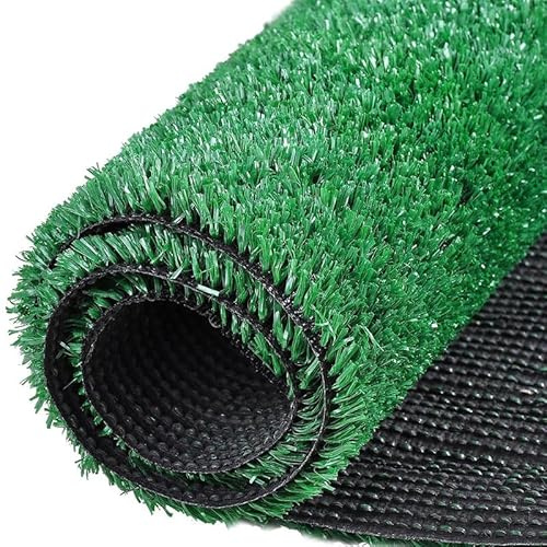 Artificial Grass Turf Indoor Outdoor Rug 5FTX8FT Fake Grass Backdrop Synthetic Lawn Landscape, Faux Turf Mat for Decor, Astroturf for Dogs with Drain Holes