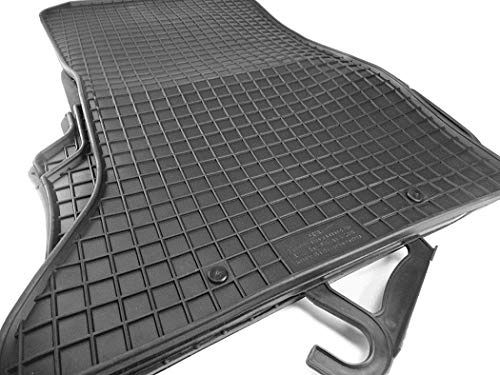 Petex 36511 Fußmatten Set Gummimatten Vorne und Hinten Matten schwarz