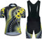 Herren Radtrikot Set Fahrrad Trikot Kurzarm Langarm + Radhose mit Sitzpolster Radsport-Anzüge