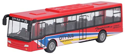 Bus-Modell-Spielzeug, Kleines Tragbares Bus-Modell Lebensechte Lebendige Rote Legierungs-Bus-Auto-Spielzeug-Verzierungs-Geschenk Für Über 3 Jahre Alt Kunsthandwerkliches Spielzeug