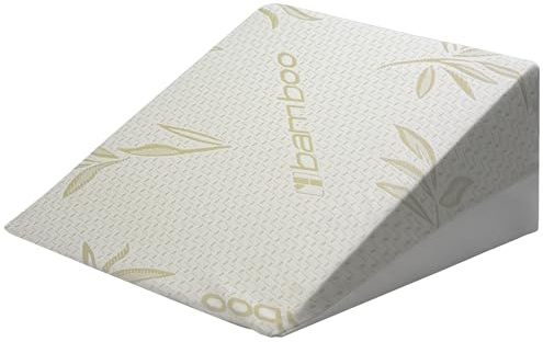 iSTYLE MODE BETTER HOME CHOICE Bamboo Bed Wedge Pillow Memory Foam, Orthopaedic Back Rest Support Pillow, Antibacterial & Breathable Washable Cover