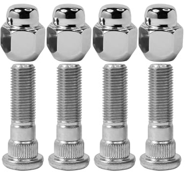 Mysttoo 8PCS M12x1.25 Chrome Wheel Lug Stud Nut Set 28171AJ000 Compatible with 2002-2025 Subaru Ascent Forester Crosstrek Outback WRX STI Legacy Impreza BRZ Tribeca 28365FE001