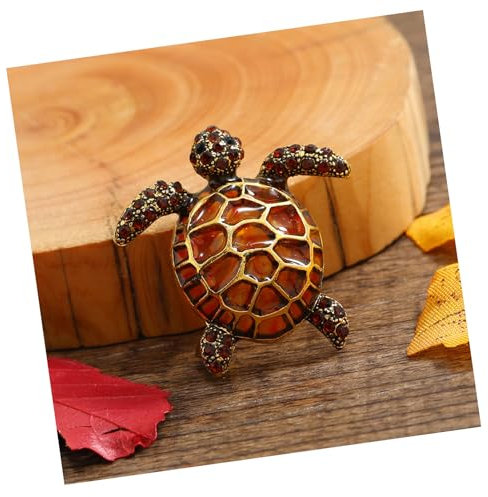 Damen-Brosche 925/000 Sterlingsilber vergoldet mit Bernstein, Maus