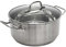 COOK CONCEPT, KC25501, Faitout en Acier Inoxydable avec Couvercle en Verre, Design Moderne et élégant, idéal pour Tous Types de Feux, Facile à Nettoyer, 28 cm, Argent