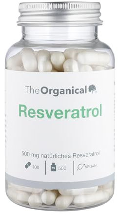 TheOrganical Trans Resveratrol Kapseln | 100 Kapseln mit 500 mg premium Resveratrol | Hergestellt in Hamburg