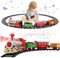 Train Set, Electric Sets for Boys Toddlers, Classical Trains Toys, Christmas Train with Sound, Lights, Locomotive, 3 Cars & 8 Tracks, Christmas Toy Train Gifts for Age 3 4 5 6 Years Old Kids