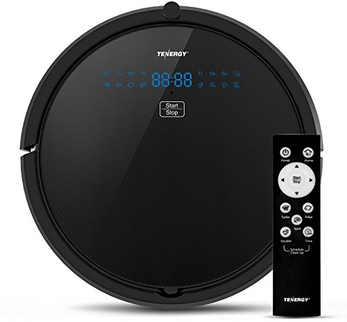Tenergy Otis Robot Vacuum Cleaner, Max Power Suction Robotic Vacuum, Self-Charging, Smart Sensor, Pet Hair Filter Friendly, Remote Control Vacuum Cleans Hard Floors/Thin Carpets