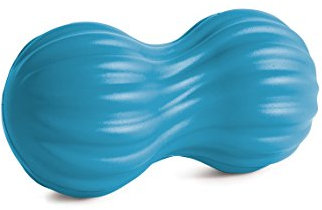 PINOFIT Faszien-Duoball Wave - Faszienball f?r Massage & Regeneration der Muskeln in Nacken und R?cken - Massageball (Azur)