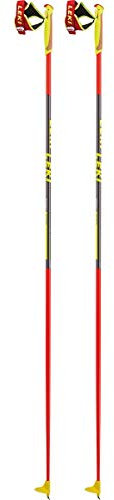 LEKI prc 700 - Bastoncini per sci di fondo, Adulti (unisex), rosso fluo , 150