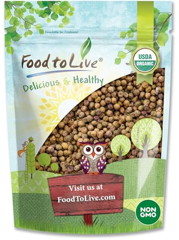 Organic Brown Speckled Peas, 5 Pounds — Whole, Non-GMO, Sprouting Seeds, Kosher, Raw, Dried, Vegan, Bulk, Product of Canada
