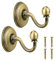 CODIRATO 2 Stück Vintage Raffhalter Haken Vorhang Halter Metall Raffhalter Gardinehalter für Wohnzimmer, Schlafzimmer(Bronze)