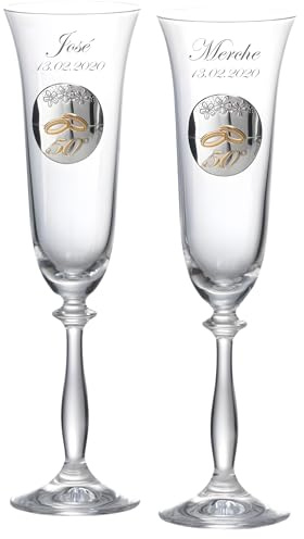 JOYERIA EL FARO Copas Bodas de Oro Personalizadas