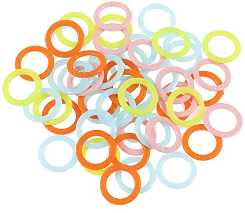 Centitenk 100 pièces en Plastique Ronde Multicolor Tricotage Crochet de Verrouillage Marqueurs de Verrouillage Stitch Anneaux Clips Aiguille