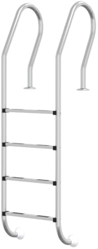 vidaXL Escalera para Piscina Acero Inoxidable 304 54x38x184,5 cm, Escalera, escalón de Piscina, Escalera de Acero para Piscina, escalón de Piscina