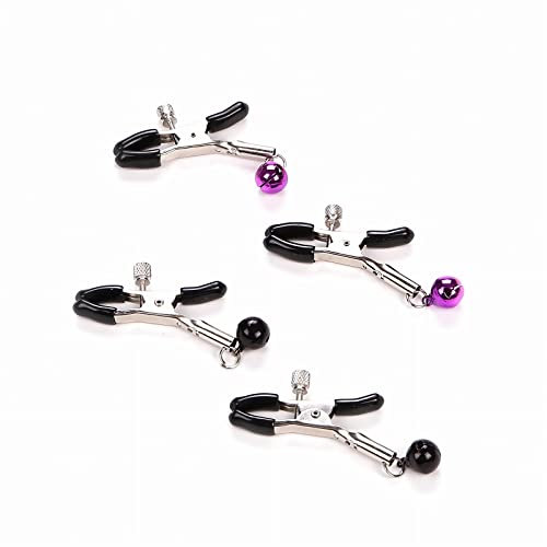 Nipple Clamps Non Piercing Strong Adjustable Clips with Bells Sex Pleasure Toys for Women