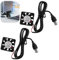 2 Stück 40 x 40 x 10 mm DC 5 V USB Mini Kühlventilator mit Drähten, 4010 leiser Kühlventilator, Hülsenlager USB-Anschluss, bürstenloser DC-Lüfter (Schwarz)
