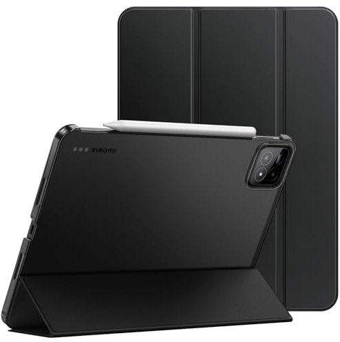 JETech Funda para Xiaomi Mi Pad 8/8 Pro/7/7 Pro, Negro | Trasera Translúcida Slim, Soporte Tríptico, Activación/Reposo Automático, Carcasa Protección Ligera Antigolpes