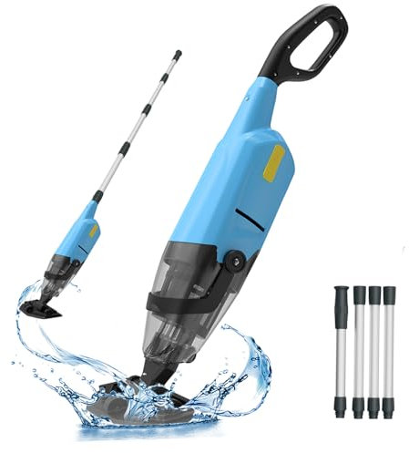 Oxseryn Aspirapolvere a mano per piscine, pulitore senza fili, aspirapolvere portatile ricaricabile con 60 minuti, ideale per vasche idromassaggio e piscine fuori terra per sporcizia