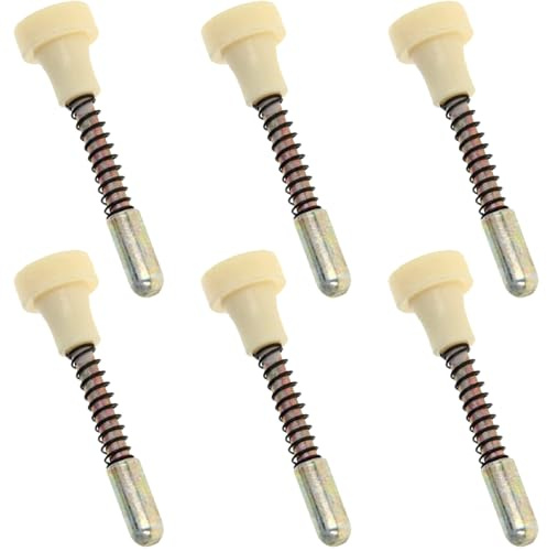 GOOHOCHY Lot de 6 Loquets à Piston à Ressort pour Porte de Berceau et Cage à Pigeon, Fixation Sécurisée, Pièces de Loquet Coulissant, Usage Multi-porte et Rangement sous Lit