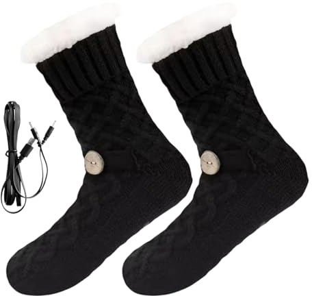 USB Electric Heated Socks, 5v Heated Foot Warmers Electric Heating Thermal Sock for Outdoor Riding Camping Hiking Motorcycle Skiing