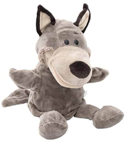 Faroby Marionnettes à Main Loup à Bouche Ouverte, Jouets d'animaux en Peluche pour Un Jeu de Simulation imaginatif
