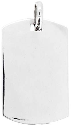 Treasure Bay Pendentif en argent 925 pour femme avec plaque d'identité classique (argent)