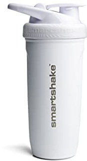 Smartshake Reforce Edelstahl-Protein-Shakerflasche 900 ml | 30 oz - Auslaufsicherer Schraubverschluss - BPA-frei - Unisex - Weiß