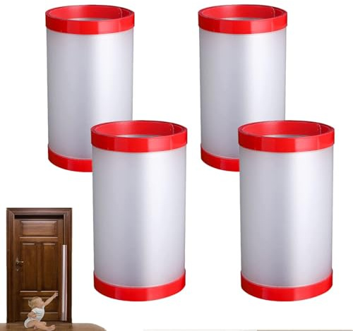 4 PCS Anti Pincement Porte Enfant en Plastique Porte Anti Pince Doigt Translucide Porte Charnière Garde Bébé Protège-Pincement de Porte pour Bébé Enfants Animaux Maison École Maternelle, 120x70 CM