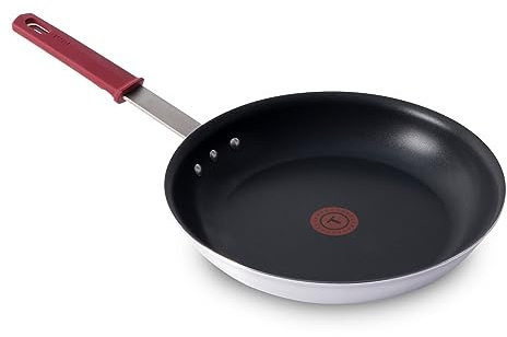 T-fal Professional VX3 Brushed Nonstick Fry Pan with Stainless Steel Handle 12 Inch, Oven Broiler Safe 400F, Cookware, Pots and Pans, Skillet, Restaurant & Business Grade, Certified NSF and CBA, Black