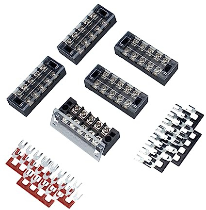 VILLFUL De De 5 Pines 5 Posiciones Regleta De Barrera Robusta Tornillos De Instalar para De Cableado