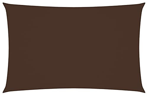 ShGaxin Sonnensegel, Sichtschutz Balkon, Balkon Sonnenschutz, Sonnenschutzsegel,Regenschutz Balkon, Seitenmarkise, Sichtschutz Terrasse, Oxford-Gewebe Rechteckig 2x5 m Braun