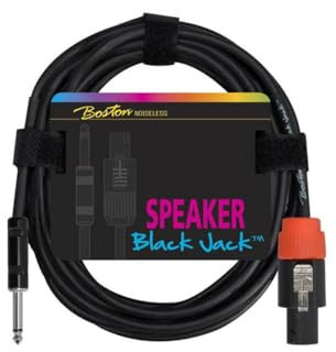 Black Jack Speaker cable, black, jack + speakon, 2 x 1,5mm, 1 meter