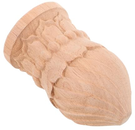 HAPINARY Capiteles Decorativos De Madera Adorno De De Escalera Extremos De Barra De Cortina Tapa Para De Escalera Remate De Piña De Madera De Para Beige