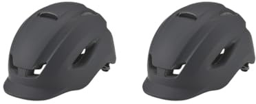 Set di 2 caschi da bici con assorbimento degli urti per adulti uomo donna arrampicata nero