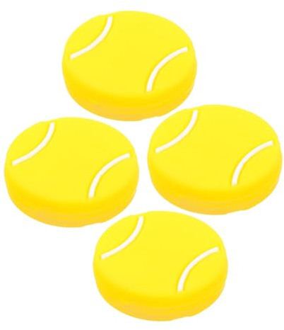 TOYANDONA Ammortizzatori da Tennis in Silicone 4 Pezzi, Smorzatori di Vibrazioni Piccoli per Racchette, Smorzatore a Forma di Pallina, Accessori Leggeri e Facili da Installare per Giocatori