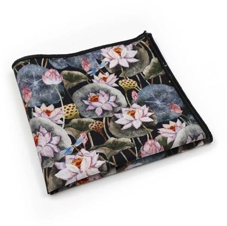 SDIUAKBV Herr ficknäsduk klassisk bomull 24 cm näsduk elegant blommönster ficknäsduk för kostymen
