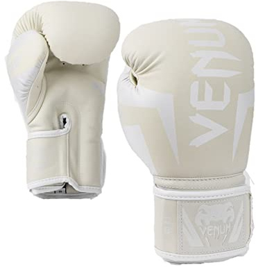 Venum Guantes de Boxeo Elite - Blanco/Marfil - 16-Ounce