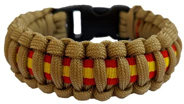 Pulsera Paracord Coyote con Bandera de España (L)