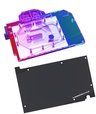 Copper GPU Water Cooling Block GPU Waterblock Graphics Card Water Cooling Block for ASUS GeForce RTX 4090 TUF Strix (5V ARGB RBW Aura Effect LED Lights GPU Block with Backplate)