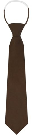 Mantieqingway Ties for Women, Pre-tied Adjustable Girls/Boys Neckties for Uniforms, School, JK/JC Cosplay, T-shirt Accessory (Coffee)